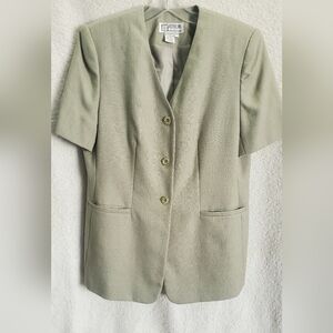 ATRIUM Green Career Office Formal Y2K Academic‎ Women’s Blazer Jacket Size 12